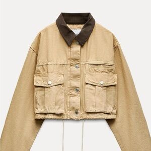 NWT ZARA BARN JACKET CROP